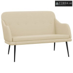 Klupa krem 110 x 76 x 80 cm od tkanine - Krema