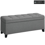 Klupa za odlaganje, tapecirana klupa 120x40x48 cm sa sigurnosnim šarka