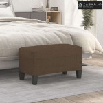 Klupa smeđa 70 x 35 x 41 cm od tkanine - Smeđa 70 x 35 x 41 cm