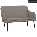 Klupa smeđesiva 110 x 76 x 80 cm od tkanine - Sivo-smeđa
