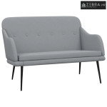 Klupa svjetlosiva 110 x 76 x 80 cm od tkanine - Svjetlosiva