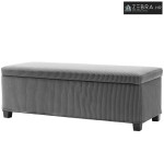 Sklopiva klupa za odlaganje s kapacitetom od 84 l, 112x42x40 cm, baršu