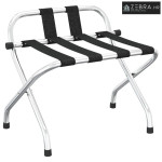 Nosač za prtljagu s naslonom srebrne boje 56x39x52 cm - Crna i srebrna