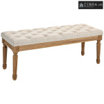 Tapecirana klupa s gumbima, klupa za krevet, vintage dizajn, 120x41x48