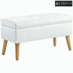 Tapecirana klupa s prostorom za pohranu, baršunasta tkanina, drvene no