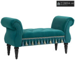 Tapecirana klupa, sjedalo, vintage dizajn, do 150 kg, 117x40x58 cm, ze