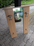 vješalica s ogledalom i ormarić za cipele  75/48/24 cm