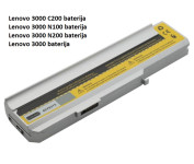 Baterija za Lenovo 3000 C200 N100 N200 baterija FRU 92P1184