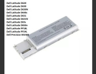 JD634Baterija za DellD620 D630 D631 D830 PP18 24 / TD175 JD6...