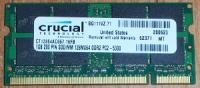 1GB CRUCIAL rendition PC2-5300 667mhz DDR2 SO-DIMM  CL1118B.GV
