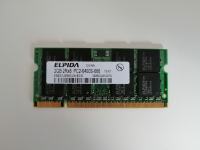2GB DDR2 SODIMM 2Rx8 PC2-6400S-666 12-E1 EBE21UE8ACUA-8G-E 0836GL8100