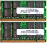 2x1GB(2GB) SAMSUNG 2Rx16  DDR2 667mhz SO-DIMM M470T2864DZ3-CE6