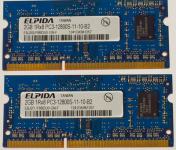 2x2GB(4GB) ELPIDA 1Rx8 PC3-12800  1600mhz DDR3 SODIMM EBJ20UF8DU0-GN-F