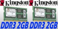 2x2GB(4GB) KINGSTON KVR1333D3S9/2G PC3-10600 CL9 204pina DDR3 SODIMM
