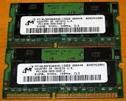 2x512MB MICRON(1GB) SDRAM PC133 133mhz CL3 SODIMM za Notebook
