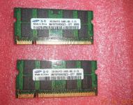4GB (2 x 2GB) DDR2 800 Mhz PC2-6400S SO-DIMM RAM za laptop Samsung