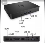 DELL docking K17A (WD15) + docking station Dell E-Port Plus II PR02X