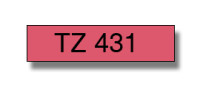 Brother TZe-431 / TZ-431 traka 12mm - crni ispis / crvena traka (origi