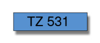 Brother TZe-531 / TZ-531 traka 12mm - crni ispis / plava traka (origin