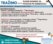 POSAO U NJEMAČKOJ – VIŠE POZICIJA  Memmingen (m/ž)