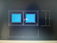 PVC dvokrilni prozor vani SMEĐA boja unutra BIJELO 112*56