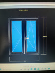 PVC prozor dvokrilni novi Gealan S9000 120x147 Bijela boja
