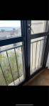 Stolarija drvena crna- 2 balkonska vrata sa roletama 1350x 2200 cm