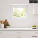 Unutarnja boja prozora u podrumu bijela RISOR 50 x 55 cm - Bijela 75 x
