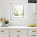 Unutarnja boja prozora u podrumu bijela RISOR 70 x 70 cm - Bijela 70 x