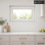 Unutarnja boja prozora u podrumu bijela RISOR 85 x 50 cm - Bijela 85 x