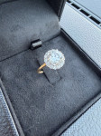 14kt zlatni prsten - 2.20 ct dijamanti (IGI) - 1.85 ct centralni