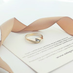 18K ZLATNI PRSTEN SA DIJAMANTOM 0,04CT 3,25G .750***24RATE***R1***