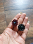 Crni pleteni prsten od žice