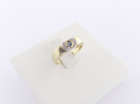 DIJAMANTNI PRSTEN SAFIR 14K (585) 2,76 grama NOVO • GOLD SHOP •