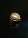 Oversized statement  srebreni prsten sa bisernom perlom