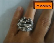 Prsten muški -pečetnjak-prsten za motoriste- m5