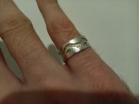 Prsten, srebrni, 925, sa žigom, 4 g, očuvan, 12 eura