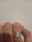 Prsten, srebrni, 925, sa žigom, 6 g, očuvan, 16 eura