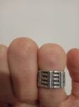 Prsten, srebrni, 925, sa žigom, 8 g, očuvan, 22 eura
