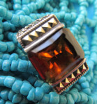 PRSTEN - SREBRO – RUBIN I CIRKONI