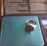 Srebrni prsten (925) TRAVULJA PEČATNJAK : V 19