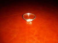 Srebrni prsten sa bijelim kamenom 900, 17mm, 2g