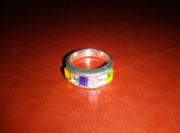 Srebrni prsten sa šarenim kamenjem 925, 20mm, 8g