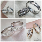 Vjenčano prstenje bijelo zlato sa cirkonima - Silver Star