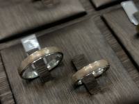 Vjenčano prstenje Kombinacija rozo i bijelo zlato 585