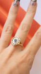 ZLATNI PRSTEN S CIRKONIMA 14K (585) 4,12 grama NOVO • GOLD SHOP •