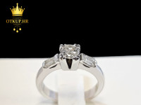 ZLATNI PRSTEN S DIJAMANTIMA 0.78ct (18K) / R1, RATE !!