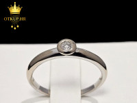 ZLATNI PRSTEN S DIJAMANTOM 0.06ct (8K) / R1, RATE !