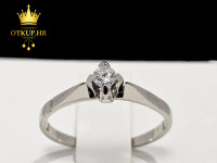 ZLATNI PRSTEN S DIJAMANTOM 0.10ct (14K) / R1, RATE !