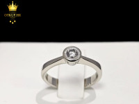 ZLATNI PRSTEN S DIJAMANTOM 0.15ct (14K) / R1, RATE !